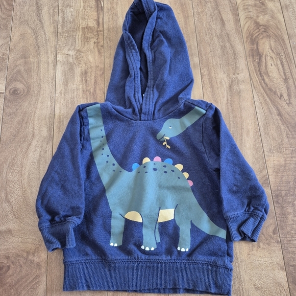 Carter’s Boy’s Navy Dinosaur Hoodie – Size 12 Months - Picture 1 of 3